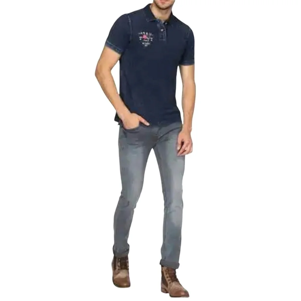 VDot Ultra Slim Men Jeans Pop Fit Mid Rise Tapered Light Faded Grey Tall 32 x 34